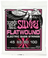 Ernie Ball 2814 Super Slinky Flatwound Electric Bass Guitar Strings - .045-.100