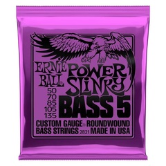 Ernie Ball 2821 Power Slinky Nickel Wound Electric Bass Guitar Strings - .050-.135 5-string