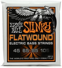 Ernie Ball 2813 Hybrid Slinky Flatwound Electric Bass Guitar Strings - .045-.105