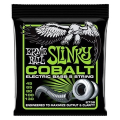 Ernie Ball 2736 Regular Slinky Cobalt Electric Bass Guitar Strings - .045-.130 5-string