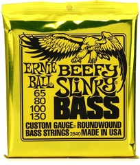 Ernie Ball 2840 Beefy Slinky Nickel Wound Electric Bass Guitar Strings - .065-.130