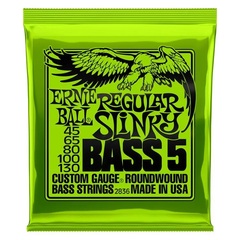 Ernie Ball 2836 Regular Slinky Nickel Wound Electric Bass Guitar Strings - .045-.130 5-string