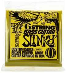 Ernie Ball 2837 Slinky Nickel Wound Electric Bass Guitar Strings - .020-.090 29 5/8 Scale 6-string
