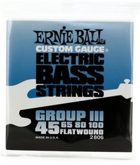 Ernie Ball EB2806 Flatwound Group III Electric Bass Strings - .045-.100