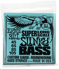 Ernie Ball 2849 Super Slinky Nickel Wound Electric Bass Guitar Strings - .045-.105 Long Scale