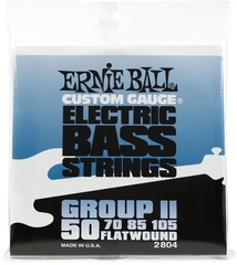 Ernie Ball EB2804 Flatwound Group II Electric Bass Guitar Strings - .050-.105