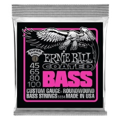 Ernie Ball 3834 Super Slinky Coated Electric Bass Guitar Strings - .045-.100
