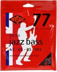 Rotosound RS77LD Jazz 77 Monel Flatwound Bass Guitar Strings - .045-.105 Standard Long Scale 4-string