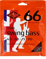 Rotosound RS66S Swing Bass 66 Stainless Steel Roundwound Bass Guitar Strings - .040-.090 Standard Short Scale 4-string