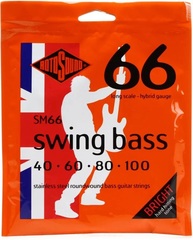 Rotosound SM66 Swing Bass 66 Stainless Steel Roundound Bass Guitar Strings - .040-.100 Long Scale 4-string