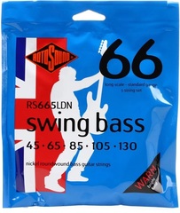 Rotosound RS665LDN Swing Bass 66 Nickel Roundwound Bass Guitar Strings - .045-.130 Long Scale 5-string