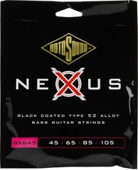 Rotosound NXB45 Nexus Bass Black Polymer Coated Bass Guitar Strings - .045-.105 Long Scale 4-string