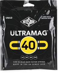 Rotosound UM40 UltraMag Type 52 Alloy Bass Guitar Strings - .040-.100 Medium Long Scale 4-string