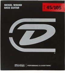Dunlop DBN45105 Nickel Wound Steel Bass Guitar Strings - .045-.105 Medium