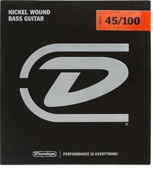 Dunlop DBN45100 Nickel Wound Steel Bass Guitar Strings - .045-.105 Medium Light