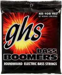 GHS M3045 Bass Boomers Roundwound Electric Bass Guitar Strings - .045-.105 Medium Long Scale