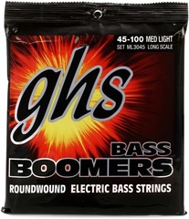 GHS ML3045 Bass Boomers Roundwound Electric Bass Guitar Strings - .045-.100 Medium Light Long Scale