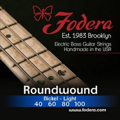 Fodera 40100 Nickel Roundwound Bass Guitar Strings - .040-.100 Light
