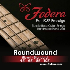 Fodera 45105 Nickel Roundwound Bass Guitar Strings - .045-.105 Medium