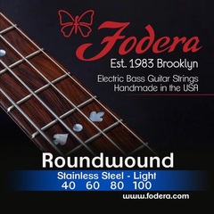 Fodera 40100 Stainless Steel Roundwound Bass Guitar Strings - .040-.100 Light