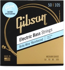 Gibson Accessories SBG-LSM Brite Wire Electric Bass Guitar Strings - .050-.105 Medium Long Scale