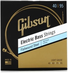 Gibson Accessories SBG-FWSSL Flatwound Electric Bass Guitar Strings - .040-.095 Light Short Scale