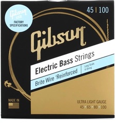 Gibson Accessories SBG-LSUL Brite Wire Electric Bass Guitar Strings - .045-.100 Ultra Light Long Scale