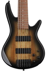Ibanez Gio GSR206SMNGT Bass Guitar - Spalted Maple Top Natural Grey Burst