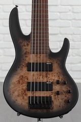 ESP LTD D-6 Bass Guitar - Black Natural Burst Satin