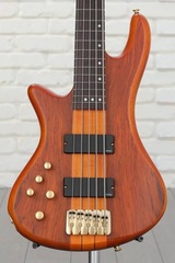 Schecter Stiletto Studio 5 Left-handed Bass Guitar - Honey Satin