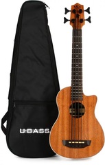 Kala U-Bass Scout, Mahogany Acoustic-Electric Bass Guitar - Natural Satin