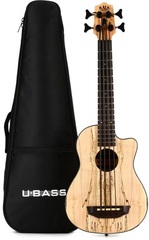 Kala U-Bass Spalted Maple Acoustic-Electric Bass Guitar - Natural