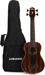 Kala U-Bass Striped Ebony Acoustic-Electric Bass Guitar
