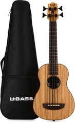 Kala U-Bass Zebrawood Acoustic-Electric Bass Guitar - Natural Satin