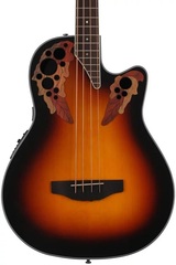 Ovation Celebrity Elite Plus CEB44-1N Mid-depth Acoustic-electric Bass Guitar - New England Burst