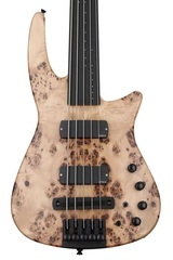 NS Design CR5 Radius Fretless Bass Guitar - Poplar Burl - Sweetwater Exclusive in the USA