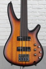 Ibanez Bass Workshop SRF700 Fretless Bass Guitar - Brown Burst Flat