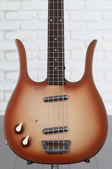 Danelectro Longhorn, Left-handed Bass Guitar - Copper Burst