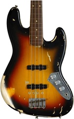 Fender Custom Shop Jaco Pastorius Relic Fretless Jazz Bass Guitar - 3-Color Sunburst