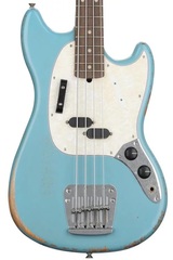 Fender JMJ Road Worn Mustang Bass - Faded Daphne Blue