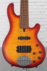 Lakland Skyline 55-02 Deluxe Bass Guitar - Satin Honeyburst with Roasted Maple Fingerboard Sweetwater Exclusive
