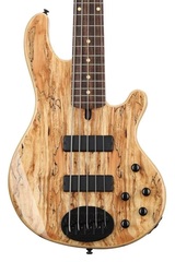 Lakland Skyline 55-01 Deluxe Spalted Maple Bass Guitar - Natural with Indian Laurel Fingerboard and Black Hardware