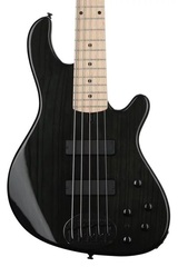 Lakland Skyline 55-OS Offset Bass Guitar - Trans Black with Maple Fingerboard