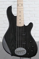 Lakland Skyline 55-OS Offset Bass Guitar - Trans Black with Maple Fingerboard and Chrome Hardware