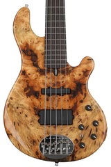 Lakland USA 55-94 Deluxe Buckeye Burl Bass Guitar - Natural with Ebony Fingerboard