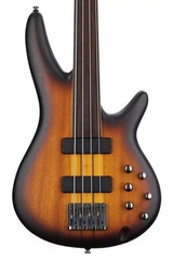 Ibanez Bass Workshop SRF700 Fretless Bass Guitar - Brown Burst Flat