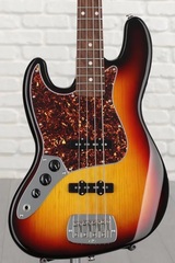 G&L Fullerton Deluxe JB Left-handed Bass Guitar - 3-tone Sunburst with Caribbean Rosewood Fingerboard