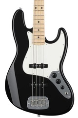 G&L Fullerton Deluxe JB Bass Guitar - Jet Black with Maple Fingerboard