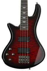 Schecter Stiletto Extreme 4 LH Left-handed Bass Guitar - Black Cherry