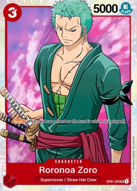 Roronoa Zoro - OP01-025 - SR - Foil